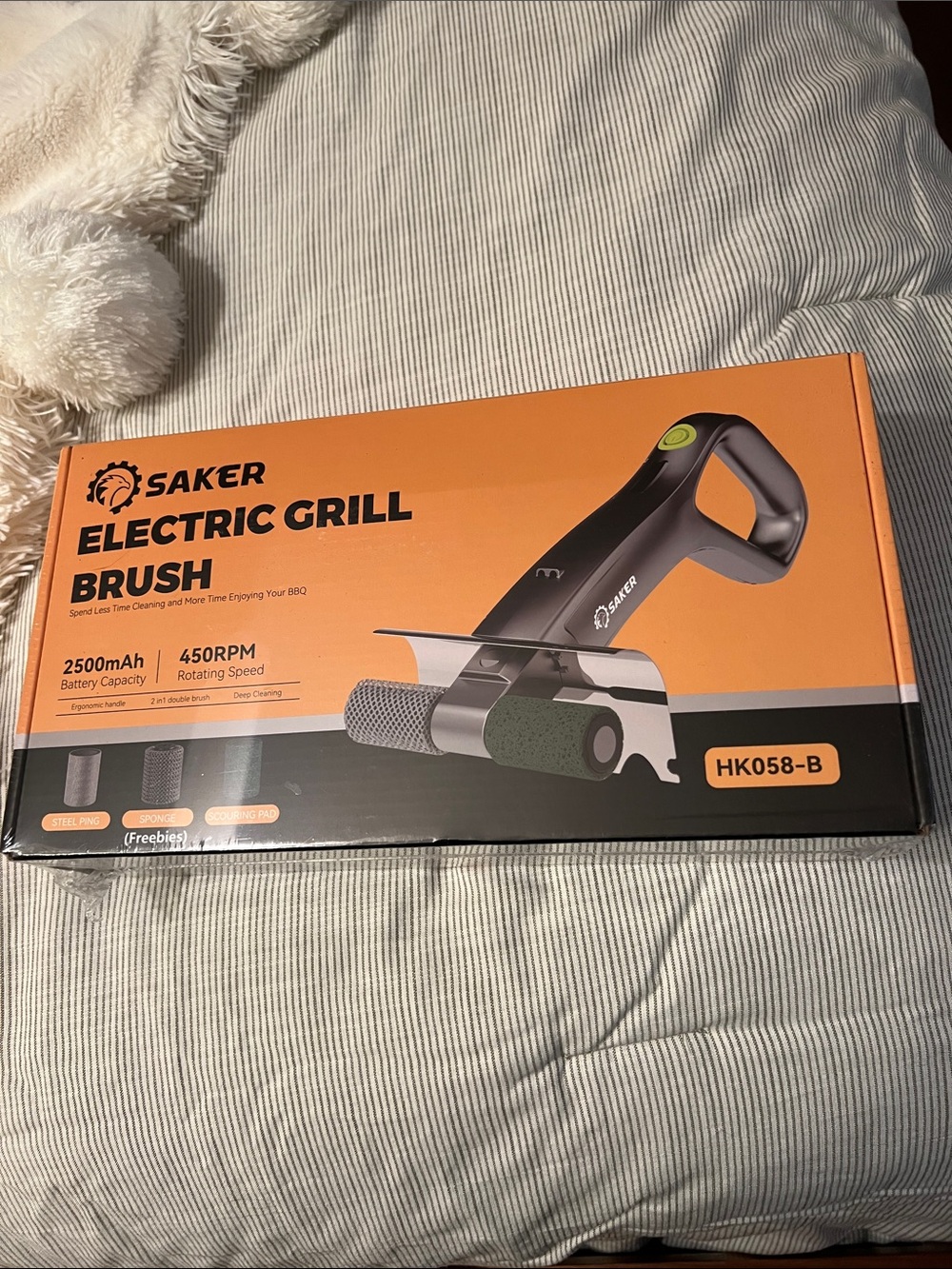 Electric Grill Brush - Orange